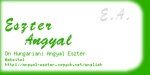 eszter angyal business card